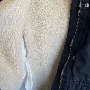 y2k Hollister Navy Faux-Fur Hooded Puffer Parka thumbnail 5