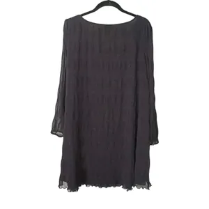 GANNI Plisse Georgette Mini Dress Black Sz‎ 40 (US 8/10) thumbnail 3