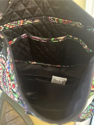 Vera Bradley Quilted Paisley Crossbody in Navy with Pink, Green & Blue Accents thumbnail 3