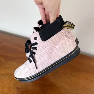 Dr Martens • Maelly WC ankle boot pink waffle texture canvas sneaker flat sole thumbnail 7
