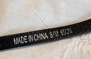 Thin black Belt with gold stud detail Size Small Medium thumbnail 3