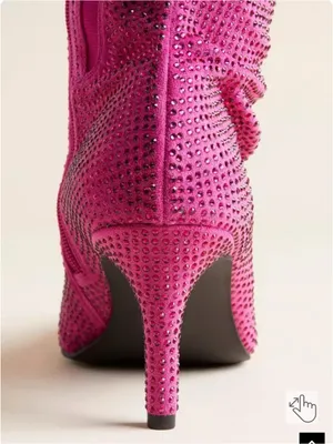 Torrid Pink Sparkle Slouch Knee Boot Size 7.5 thumbnail 5