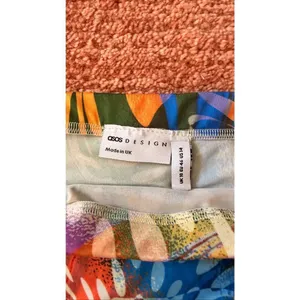 ASOS Design Printed Satin Scarf Top Size US 14 Multicolor Y2K thumbnail 2