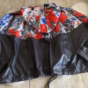 Nike Floral Sportswear Windrunner Black/Red Funnel Neck Jacket NWOT thumbnail 13