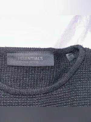 Fear of God Essentials WAFFLE FITTED LONG SLEEVE SWEATER thumbnail 3