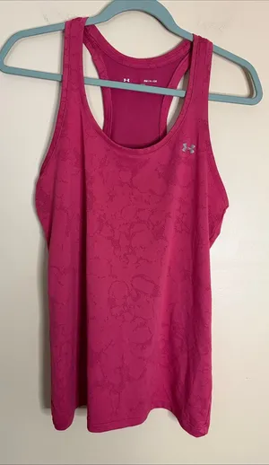 Under Armour Hot Pink Racerback Workout Tank thumbnail 1
