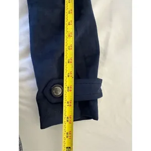 NWT Emporio Collezione ButtonDown Belted Jacket Navy Size Med thumbnail 9
