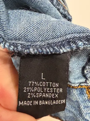 Baccini Embellished Denim Vest Sleeveless Jean Jacket Sequin Stars Size Large thumbnail 10