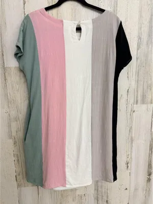 Entro Women's Small Colorblock Linen Blend Shift Dress thumbnail 5