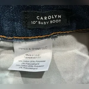 Veronica Beard Caroline 10" Cropped Baby‎ Boot High Rise Blue Tidal Wash Size 28 thumbnail 7