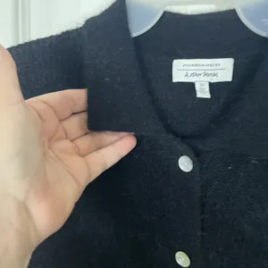 Stockholm Atelier & Other Stories Black Small Collard Knit Cardigan Sweater Wool thumbnail 7