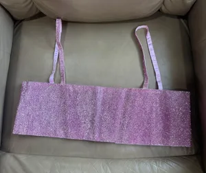 Rhinestone crop top pink thumbnail 1