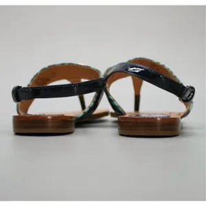 ✨Coach Ladies Sammy Turquoise Blue Zebra Ankle Strap Sz 9 Sandals✨ thumbnail 5