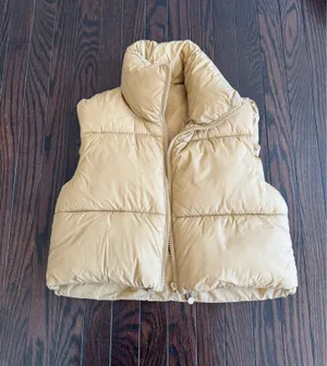 Amazon Tan Puffer Vest thumbnail 1