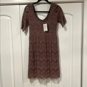 Anthropologie pins and needles crochet‎ style dress. Fully lined thumbnail 2