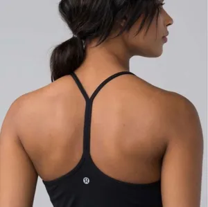 LULULEMON Power Pose Tank Top with Shelf Bra Black A/B Cup Luon Size 4 EUC thumbnail 4