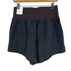 NWT Nike Reverse French Terry Baggy Shorts Black Brown High Rise Athleisure Sz M thumbnail 4
