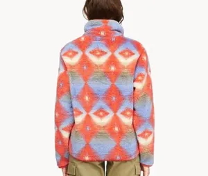 Billabong switchback Aztec print Sherpa fleece pullover size M thumbnail 10