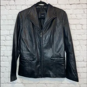 JLC New York Black Full Zip‎ Leather Jacket thumbnail 1