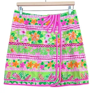 LILLY PULITZER Vintage Kendall Mini Wrap Skirt Size 6 Tropical Preppy Southern thumbnail 2