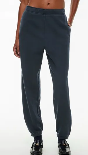 Aritzia TNA Airy Fleece Boyfriend Basic Sweatpants Black S thumbnail 1