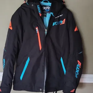 FXR Women's Ski & Snow Jacket in Black with Blue and Orange Accents thumbnail 1