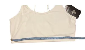 Women’s Poise Longline Fitness Activewear White Sports Bra Sz XL thumbnail 3