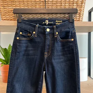 7 For All Mankind Kimmie Straight Leg Dark Wash Jeans, 24 thumbnail 3