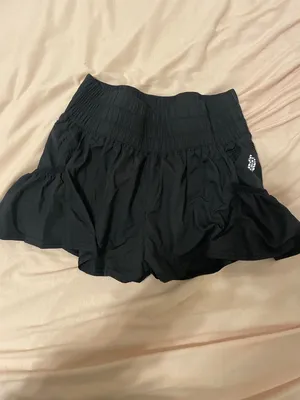 Free People Movement Get Your Flirt On Shorts Black XS thumbnail 2