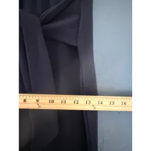 Papaya Womens Black‎ High Waisted Wide Leg Tie Waist Trousers Pants Office Siren thumbnail 6
