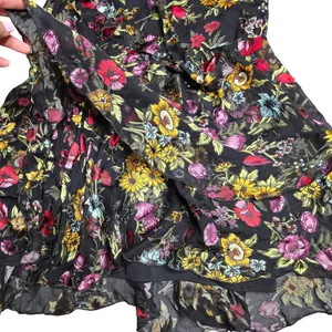 Alice + Olivia Moore Floral Flutter Sleeve‎ Tiered Dress Size: 4 thumbnail 4
