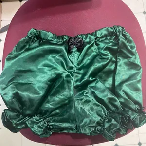 Sugar Kitty bloomers in emerald satin thumbnail 2