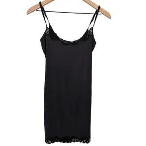 NWT SKIMS FITS EVERYBODY CORDED LACE SLIP DRESS IN ONYX Medium thumbnail 4
