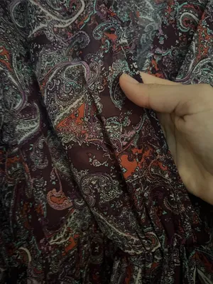 Long Wrap Dress in Burgundy thumbnail 4