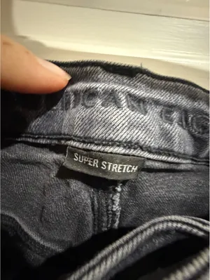 American Eagle Super Stretch Black Jeans with Raw Hem size 10 thumbnail 6