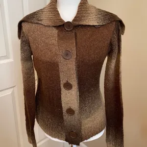 RXB Polyester Blend Cardigan Sweater Size S Brown thumbnail 11