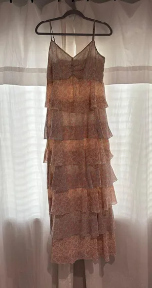 Layered floral dress Pink Size L thumbnail 1