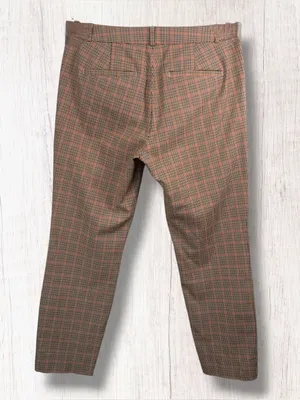 BANANA REPUBLIC Sloan Mid-Rise Skinny‎ Fit Ankle Pant, Camel Glen Plaid Check, 8 thumbnail 7