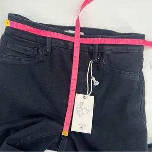 NWT Good American Good Legs Flare‎ Pull On Jeans black sz M thumbnail 8