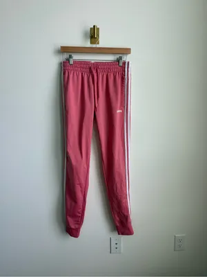 Adidas Women’s Primegreen Pink 3 Stripe Track Pants Joggers Small thumbnail 3