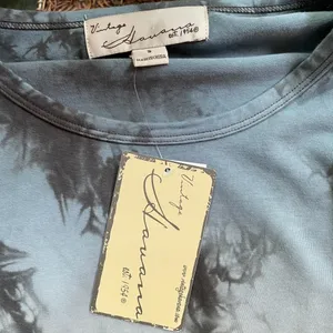 NWT Vintage Havana Cotton Tie‎ Dyed Burnout Top S thumbnail 5
