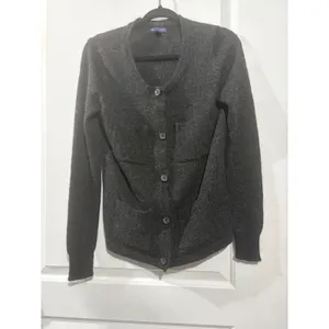 Gap Womens‎ Alpaca Wool Blend Cardigan Charcoal Grey 4 Pocket Button Sweater M thumbnail 2
