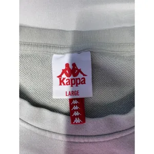 Kappa Womens Cropped Sweatshirt Light Grey Logo Sleeve Tape Large thumbnail 4