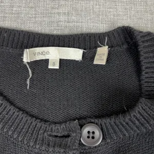 Vince‎ Cardigan Womens S Black 85% Cotton 15% Cashmere Crew Neck Lightweight thumbnail 6