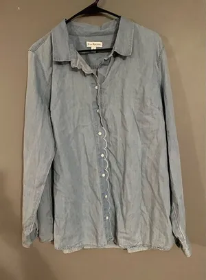 Kim Rogers Denim Button Up Long Sleeve Size XL thumbnail 1
