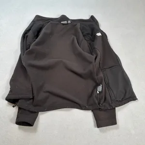 New Balance Women Fleece Jacket Quilted Shoulder Black Size M Running No Zipper thumbnail 3