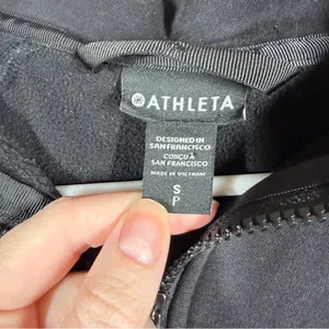 Athleta Black‎ Triumph Hoodie Zip Up Jacket thumbnail 3