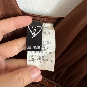 Windsor Brown Beaded Babydoll Dress, Y2K, Boho, Vintage, Retro, Elegant, Formal, Medium‎ thumbnail 4