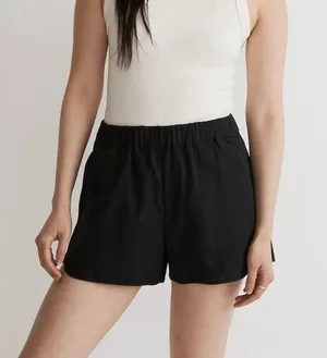 Madewell Black Pull On Shorts thumbnail 1