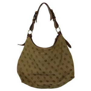 Y2K Vintage Dooney & Bourke Brown Monogram Canvas Hobo Shoulder Bag thumbnail 2